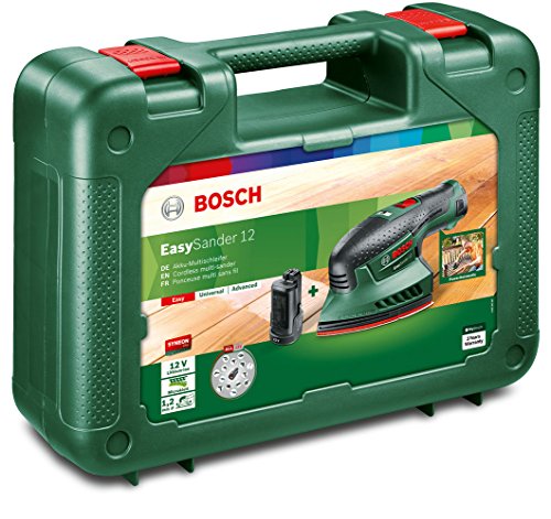 Ponceuse multi sans-fil Bosch – Easy Sander 12 (Livré avec: 2 batteries 12V 2,5Ah, 1 Chargeur; 3 feuilles abrasives) pas cher